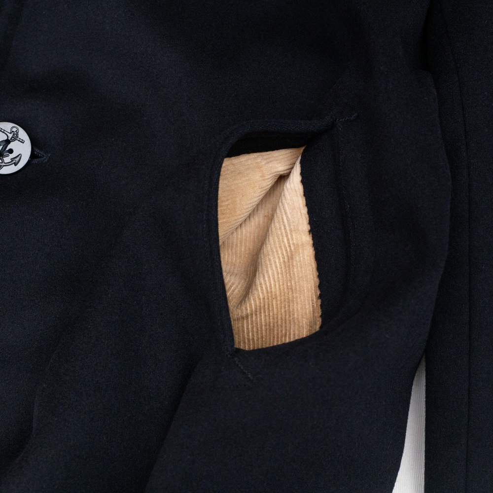 Vtg 60s 1962 Authentic US Navy Clothing Depot Wool Pea Coat 38R Military Stencil - Picture 10 of 13